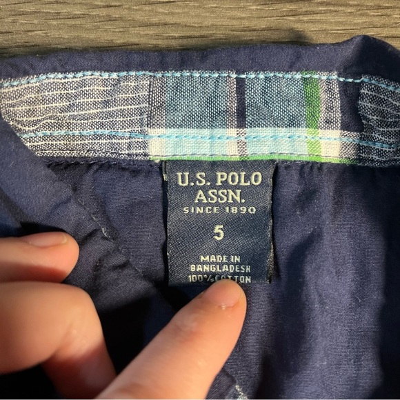 U.S. Polo Assn. Navy Blue Kids Shirt Boys size 5 - Picture 4 of 5